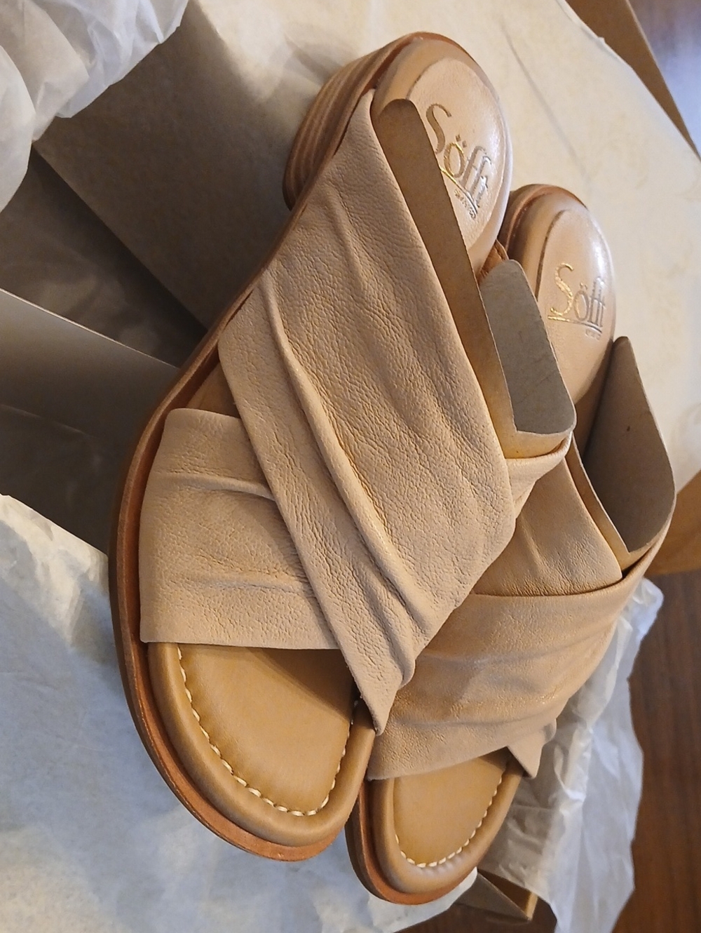 Sofft Brand Fallon Slide Sandal — Tapioca Grey (Women's)